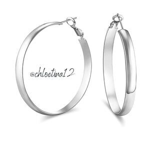 NEW Silver Hoop Earrings